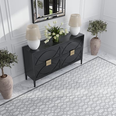 Serena 12x14 White Gray Calacatta, Thasso, Lagos Azul Mosaic Octagon Wall and Floor Tile (5.65 sq ft/case) - 5 Pack