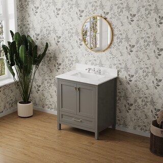 30-inch Vanity Sink with a Marble Countertop - Bed Bath & Beyond - 39115488