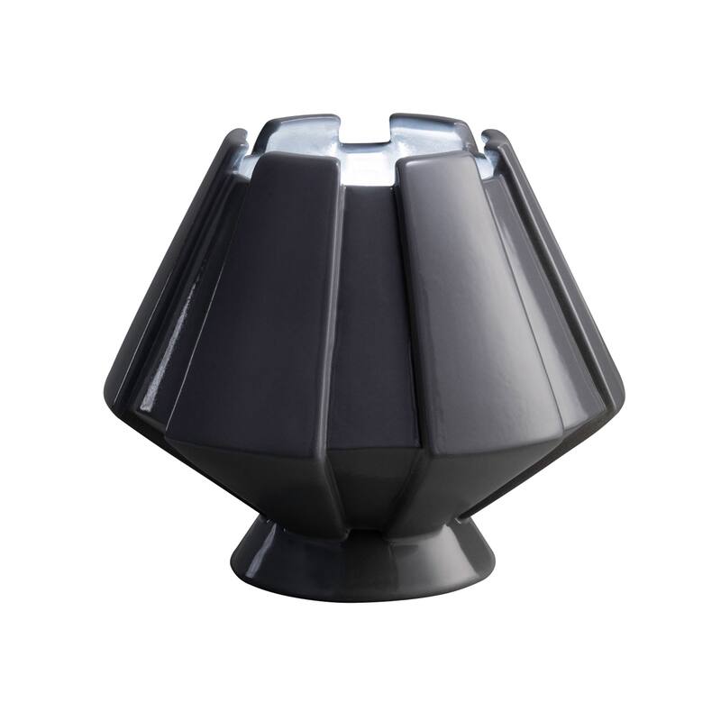 Justice Design Group Meta Ceramic Portable Table Lamp - LED - Gloss Gray