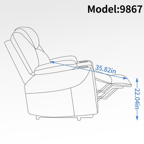 Power Lift Recliner Chair with 8-Point Vibration Massage and Lumbar ...