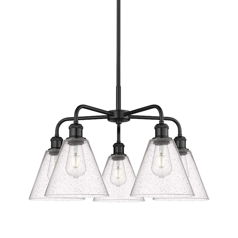 Innovations Lighting 516-5CR-16-26 Berkshire Chandelier Berkshire 5 - Matte Black / Seedy