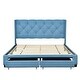 preview thumbnail 18 of 17, Queen Size Upholstered Platform Bed, with Button Tufted Upholstered Headboard and 2 Drawers,