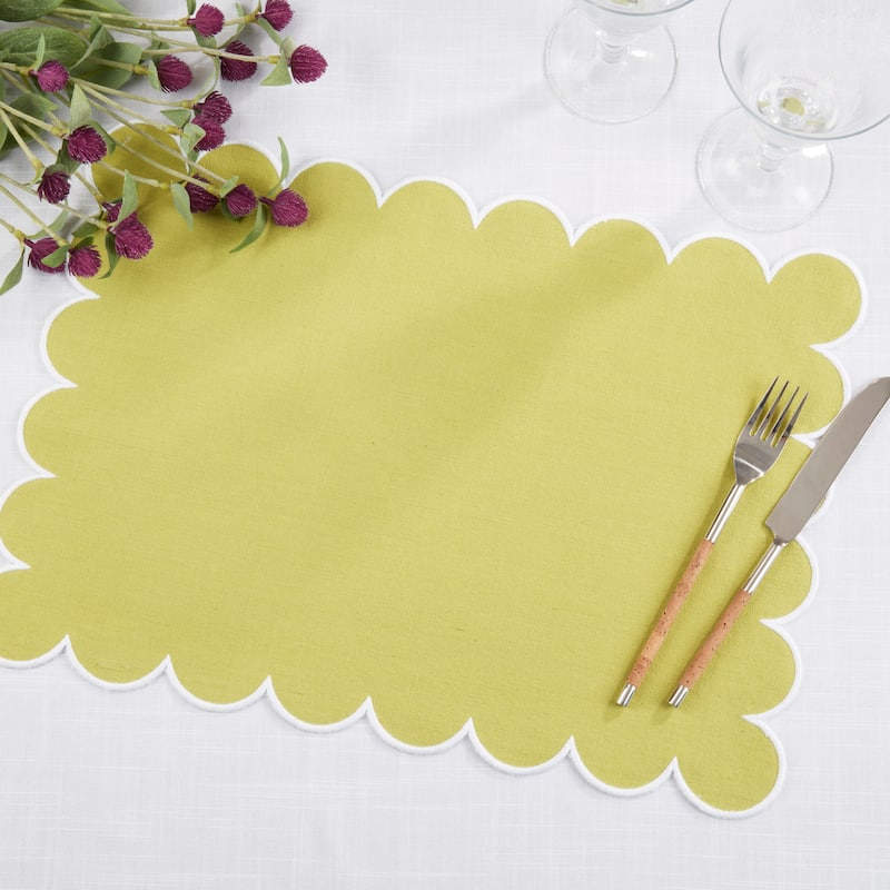 Eco Scallop Border Placemat (Set of 4) - 14"x20"