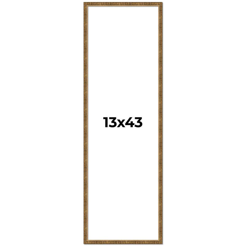 13x43 Frame Gold Solid Wood Picture Frame - Complete Modern Photo