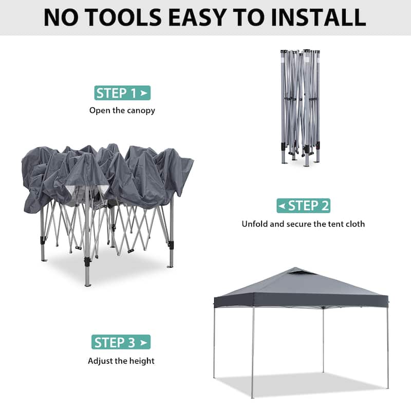 Ainfox 10 x 10 ft Pop-Up Party Canopy Tent Gazebo