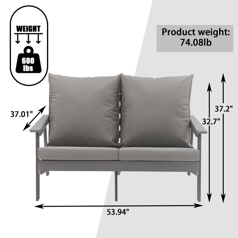 Patio Sofa Outdoor Loveseat Sofa 2-Seater
