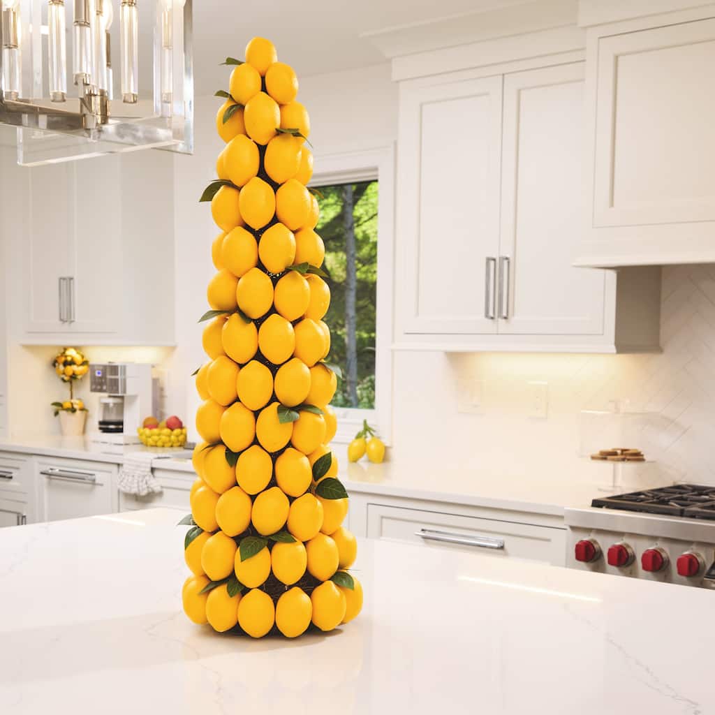 36" Lemon Topiary Cone Tree