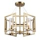 preview thumbnail 4 of 6, Golden Lighting Marco 4-light Semi-Flush Mount in Brushed Champagne Brass - Brushed Champagne Bronze - 4-Light Semi-flush