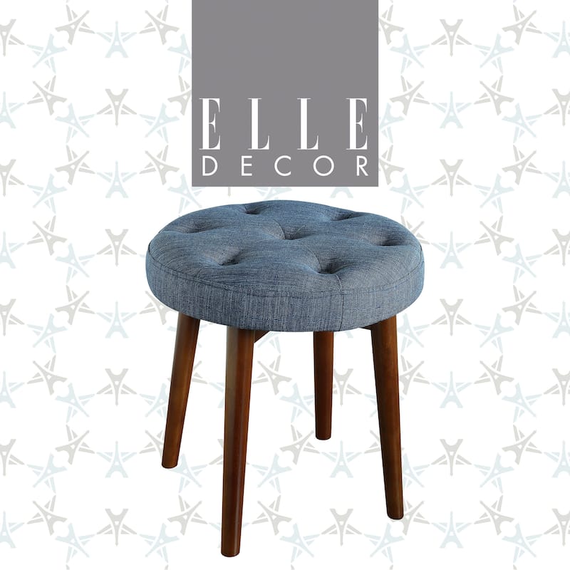 Elle Decor Penelope Round Tuft Stool