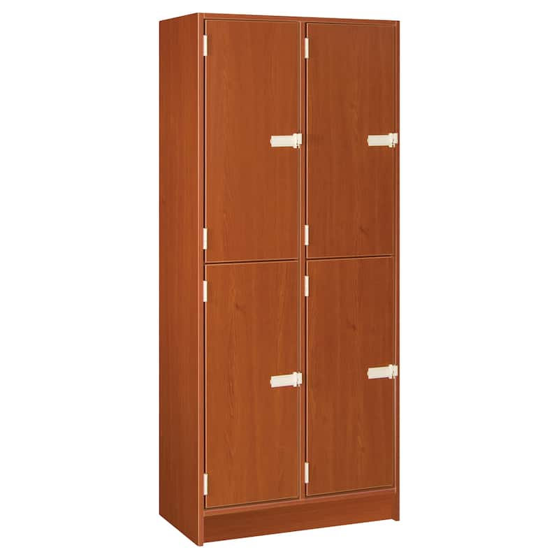 4-Section Storage Locker with Doors - 16"D x 18"W x 72"H - Home Organization & Closet Storage