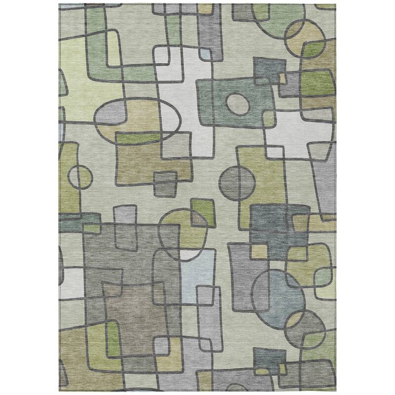 Machine Washable Indoor/ Outdoor Contemporary Prenner Chantille Rug