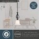 preview thumbnail 5 of 12, Monrovia Mini Pendant Ceiling Light White Glass - 8.75-in W x 22.5-in H x 8.75-in D