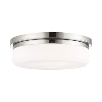 Livex Lighting 3-light Polished Chrome Ceiling Mount, 7393-05 - 15.5" Dia x 4.625" H