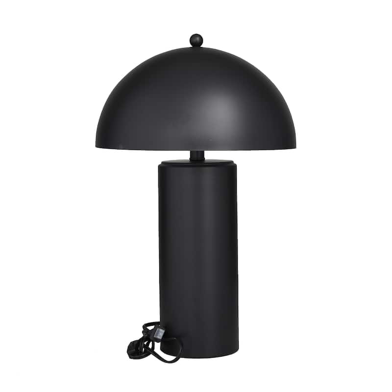 Gold or Black Metal Room Accent Lamp with Dome Shade