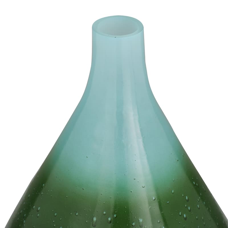 Glass Ombre Decorative Vase - Green - Roche River Decor