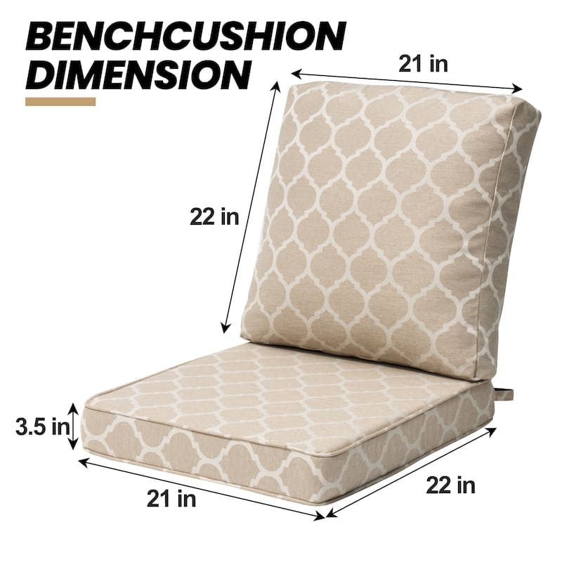 21 W x 22 D in. Deep Seat Outdoor Cushion Set by Crestlive Products