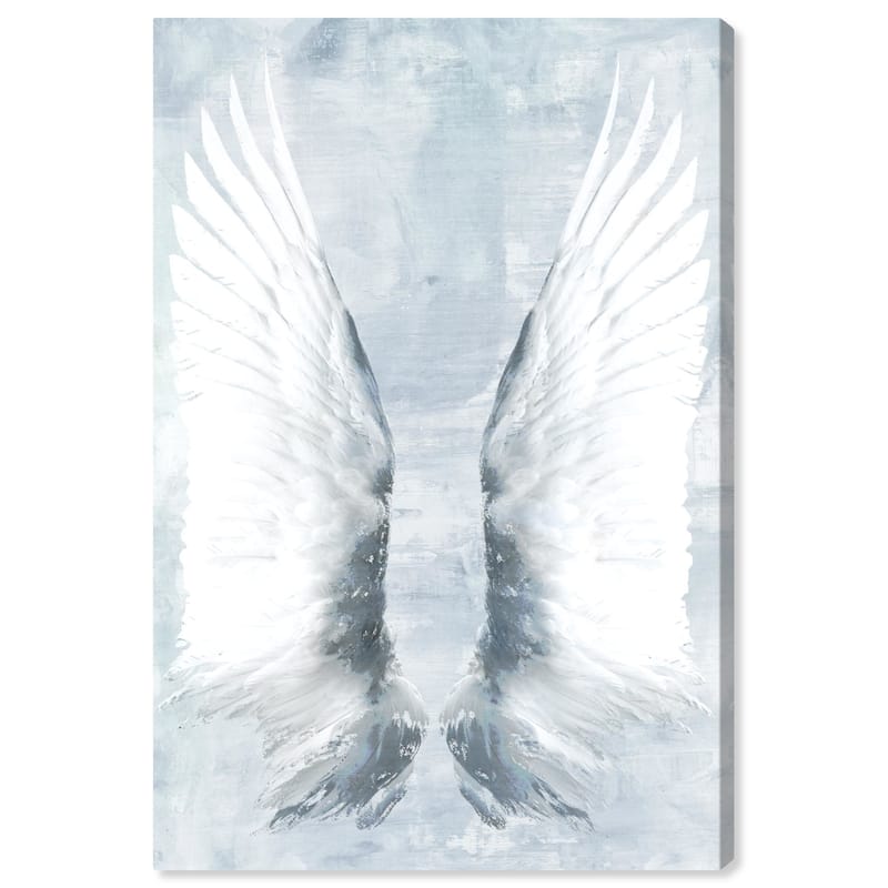 Wynwood Studio Canvas Fashion and Glam Dreaming Wings Blue and Light Blue Modern & Contemporary Wall Art Canvas Print