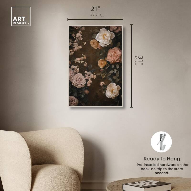 Faded Florals Fable II Canvas by Art Remedy