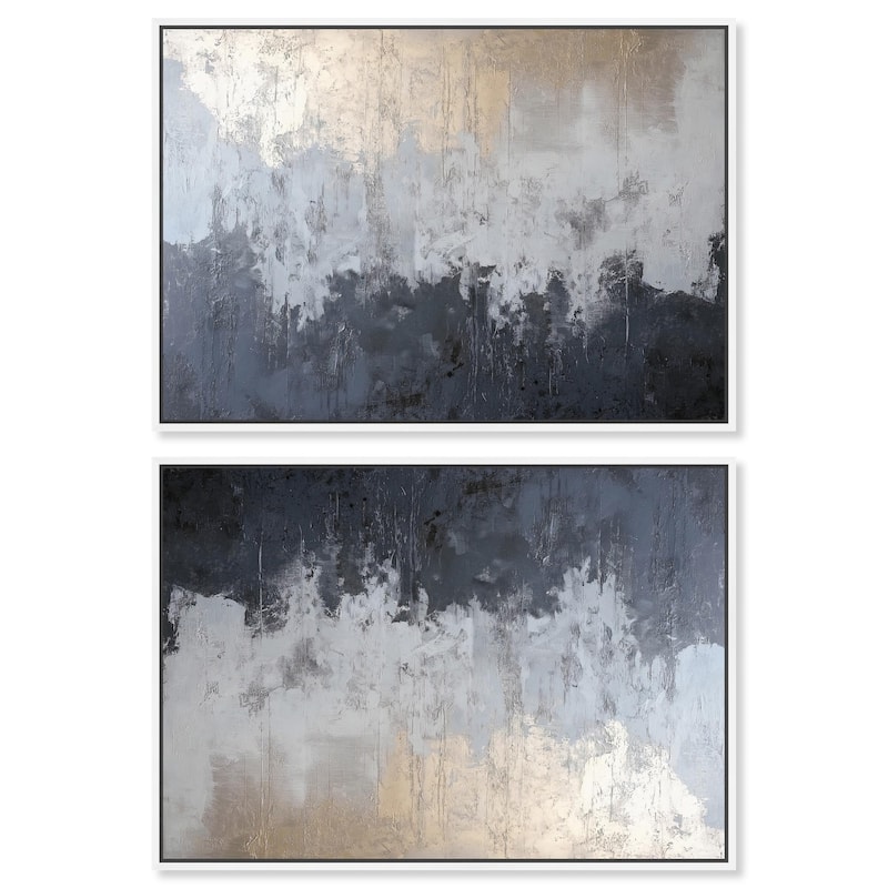 Adrift in Venice Canvas Coastal Prints by Art Remedy - 30" x 36" - Silver