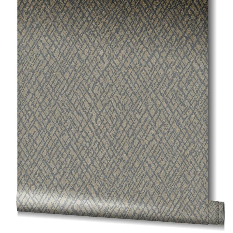 Galerie Wallcoverings Air Collection Crosshatch Effect Textured Metallic Wallpaper Roll
