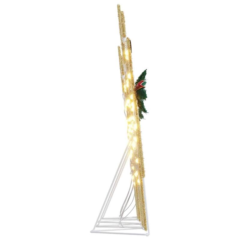 vidaXL LED Reindeers 4 pcs Gold fabric - 17.7 x 7.5 x 25.6