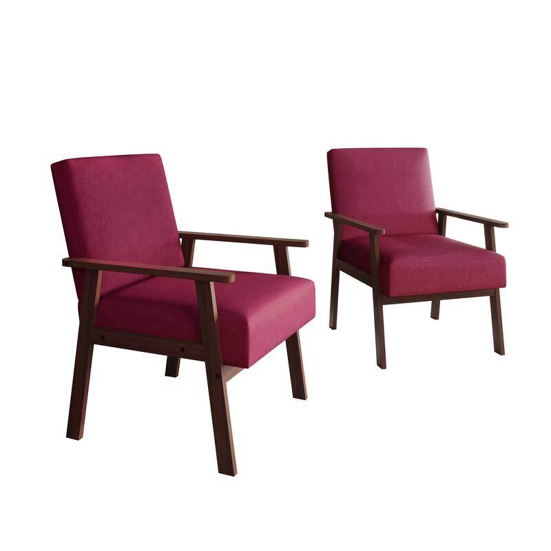 CraftPorch Minimalist 2-Pieces Accent Chairs - Pink