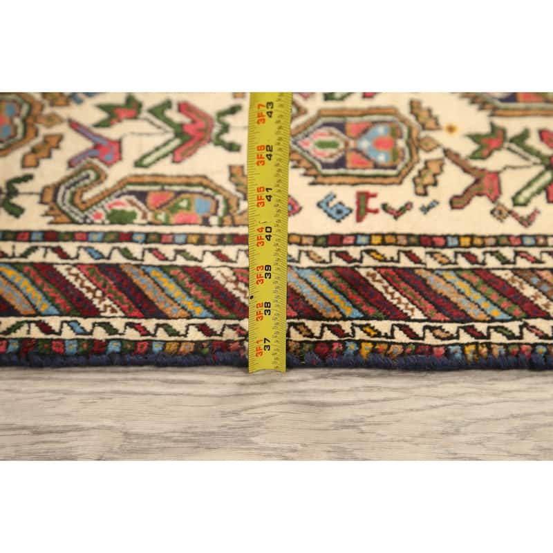 Geometric Traditional Sirjan Persian Area Rug Hand-knotted Wool Carpet - 3'2" x 5'5"