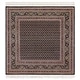 preview thumbnail 7 of 22, SAFAVIEH Couture Hand-knotted Tabriz Herati Ruhama Traditional Oriental Wool Rug with Fringe 5' Square - Black - Square