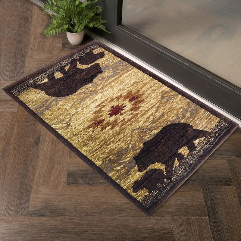 Nature's Nest GC_CBL3006 Multi Lodge Area Rug