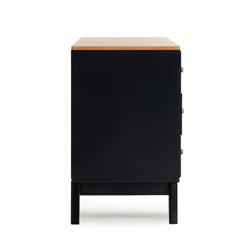 Christopher Knight Home - Modern Acacia Wood Top Storage Sideboard Buffet Cabinet with 6 Drawers & Adjustable Shelf