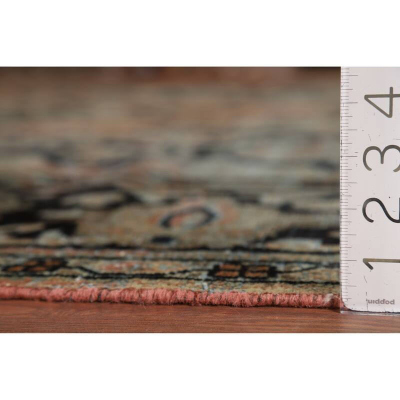 Floral Mahal Antique Persian Area Rug Hand-Knotted Wool Carpet - 9'1" x 12'2"
