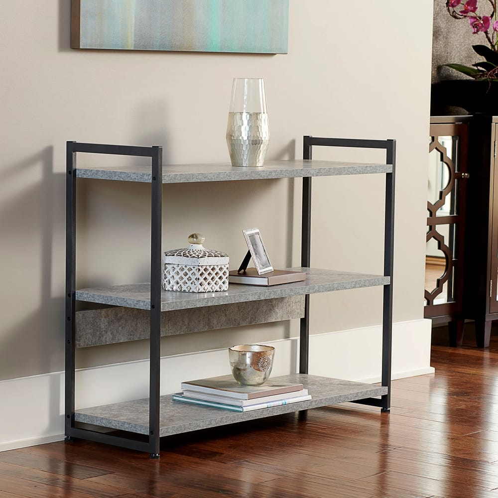 Household Essentials 3 Shelf Open Storage Bookshelf - 13.8"L x 40.5"W x 32.5"H
