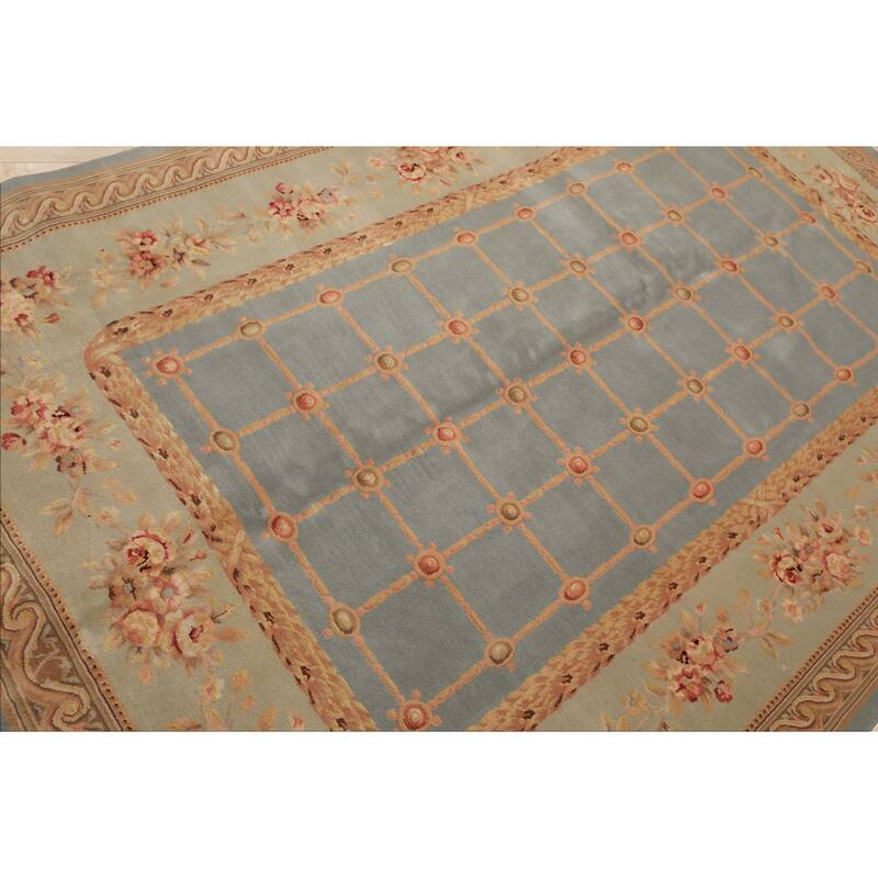 5'10''x8'9'' Hand Knotted Wool French Aubusson Savonerrie 300 KPSI Rug - 5' 10'' x 8' 9''