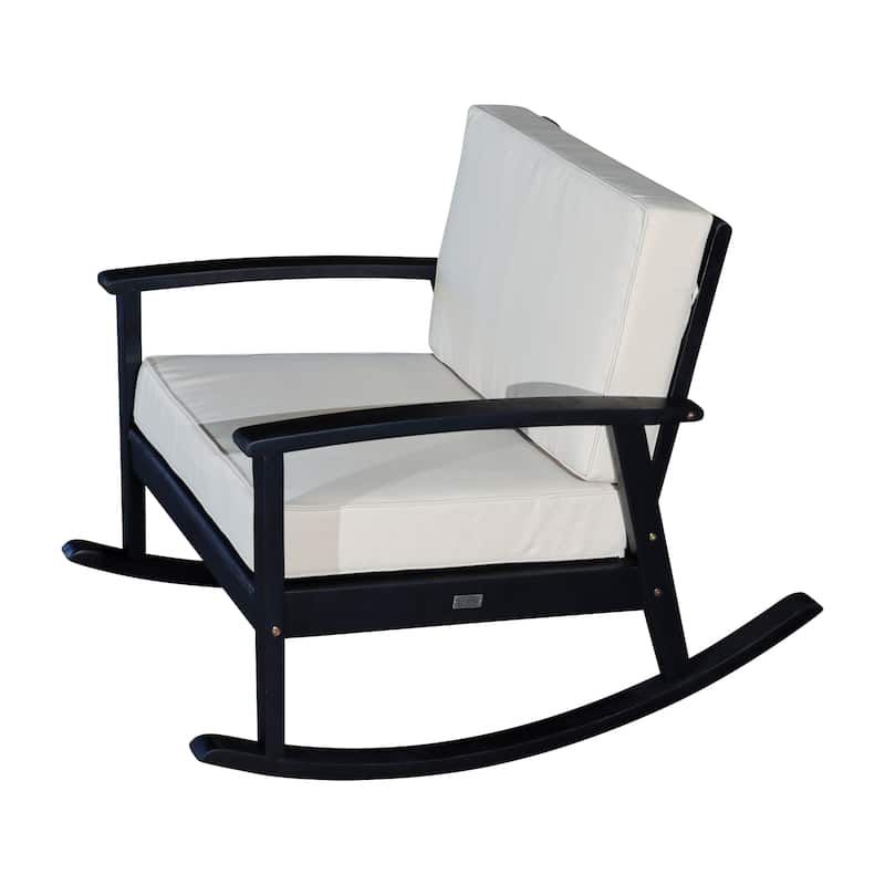 DTY Outdoor Living Longs Peak Eucalyptus Rocking Chair with Cushions