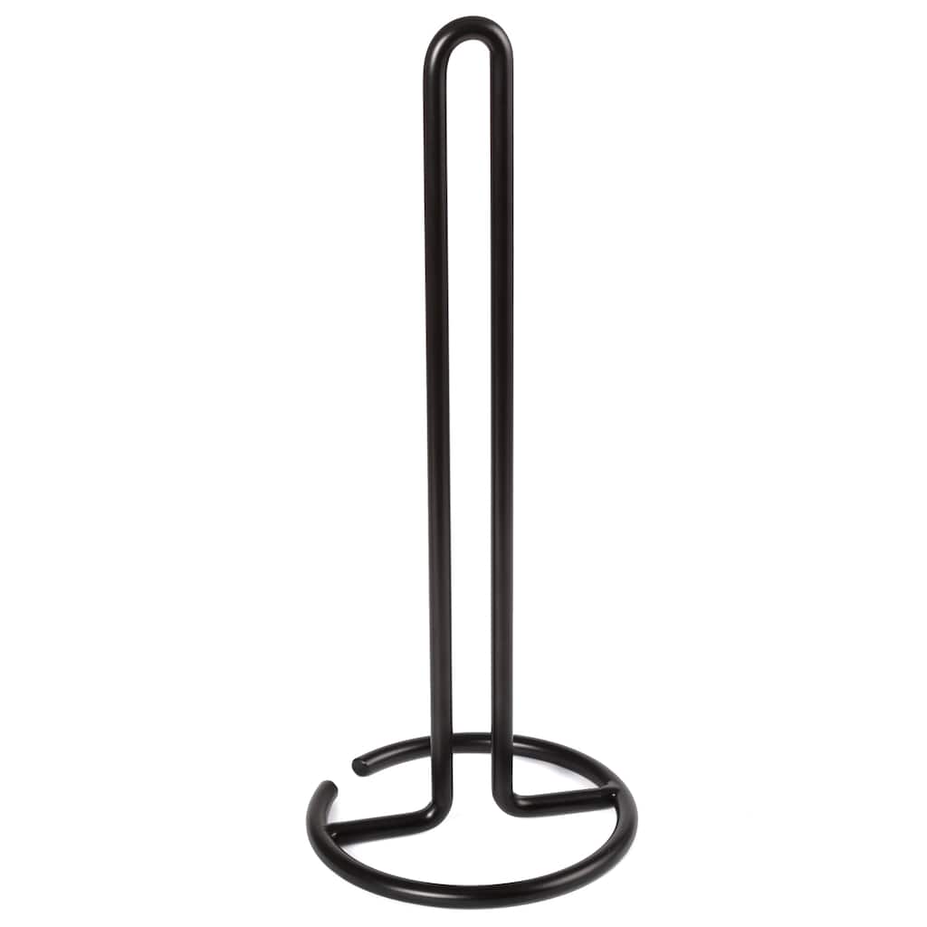 Creative Home Black Powder Coating Heavy Duty Iron Wire Upright Paper Towel Holder
