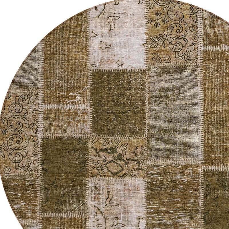 HomeRoots Patchwork Traditional Rectangle Outdoor Rug