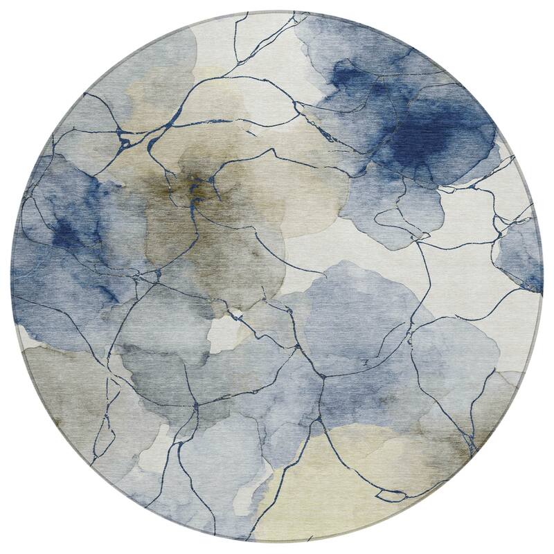 Machine Washable Indoor/ Outdoor Floral Mara Chantille Rug