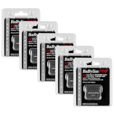 5x BaByliss PRO Deep Tooth Graphite Replacement Blade BB-FX707B2