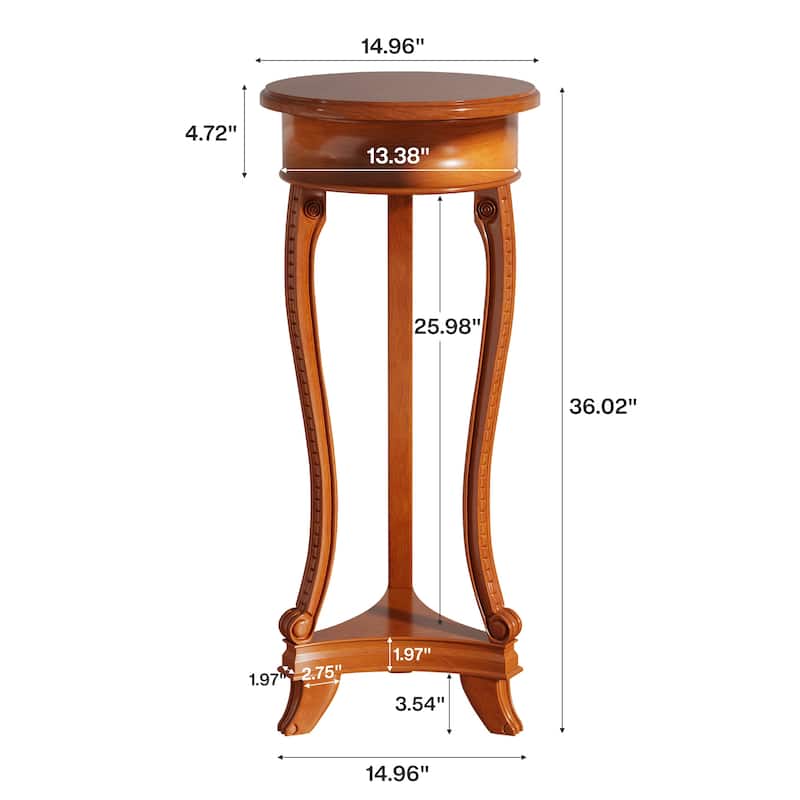 2-Tier Round Flower Pot Stand, Plant Table Potted Holder Rack