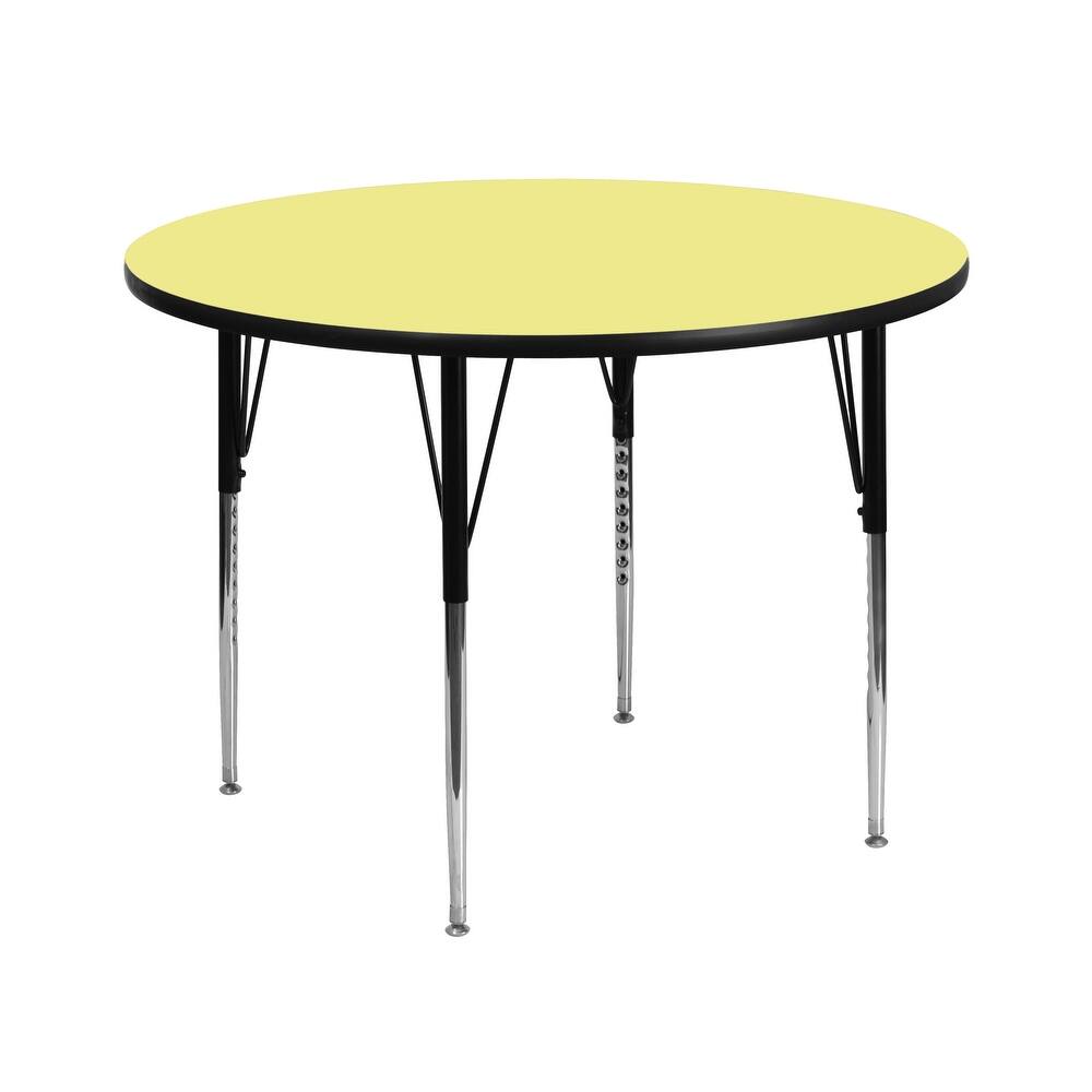 42'' Round Thermal Laminate Activity Table - Adjustable Legs