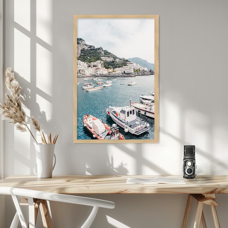 "Amalfi coast" Framed Textured Wall Art
