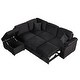 preview thumbnail 56 of 79, 84.75" Sleeper Sofa Bed, 2 In 1 Pull Out Sofa Bed L Shape Couch With Storage Ottoman For Living Room, Bedroom Couch