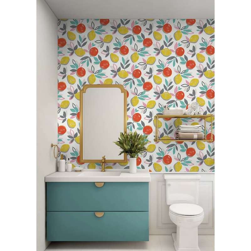 NextWall Fruit Toss Peel and Stick Wallpaper