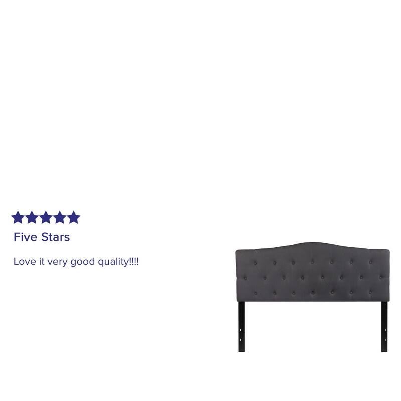 Arched Button Tufted Upholstered Headboard