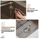 preview thumbnail 9 of 40, All-in-One Kit Undermount Single Bowl 16 Gauge Nano Brushed Stainless Steel Workstation Kitchen Sink with Faucet and Accessories