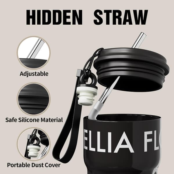 18oz Travel Coffee Mug Tumbler with Lid and Straw, 18/10 Stainless Steel,  6-Layer Insulation - Bed Bath & Beyond - 42479532