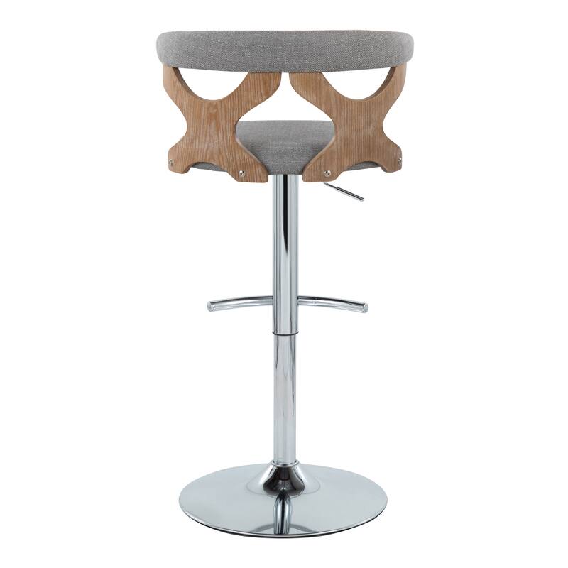 Carson Carrington Viby Adjustable Bar Stool with Rounded T Footrest (Set of 2)