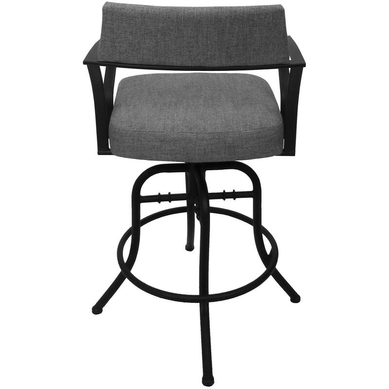 Carolina Charcoal Swivel Tilt Counter 26" or Bar 30" Metal Bar Stool