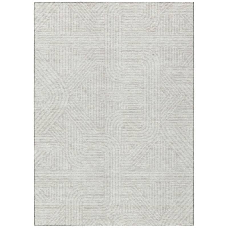 HomeRoots Abstract Transitional Rectangle Outdoor Rug
