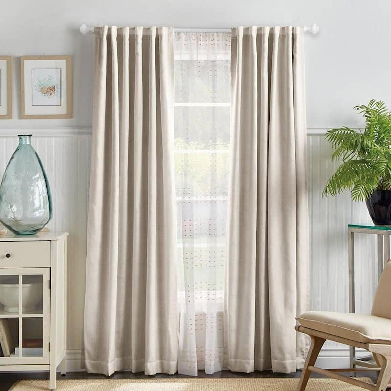 1-inch Diameter Doorknob Adjustable Single Drapery Curtain Rod